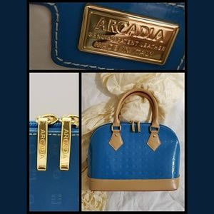 Arcadia Sky Blue Handbag Satchel Purse
